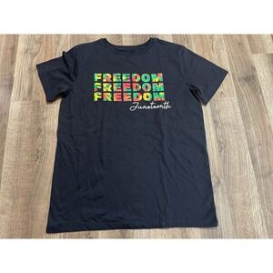 Hope & Wonder Shirt, Kids Size 18/20, Black, FREEDOM JUNETEENTH